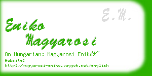 eniko magyarosi business card